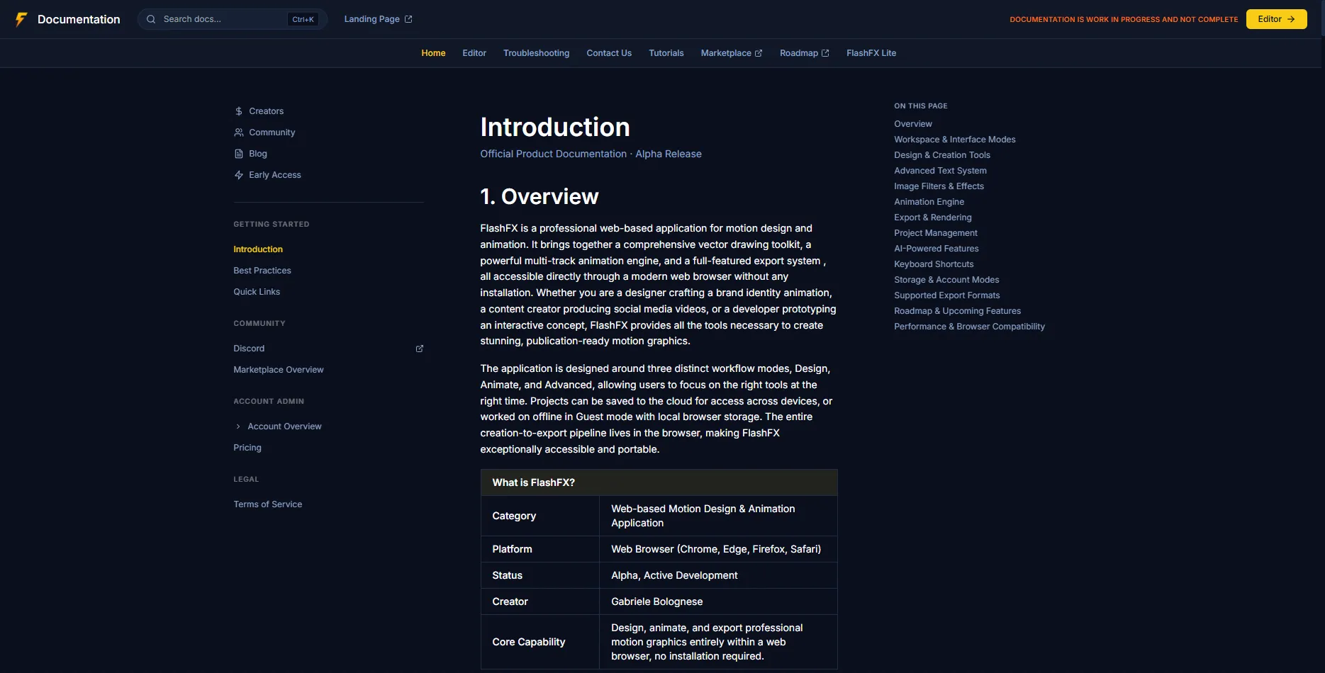 FlashFX documentation site
