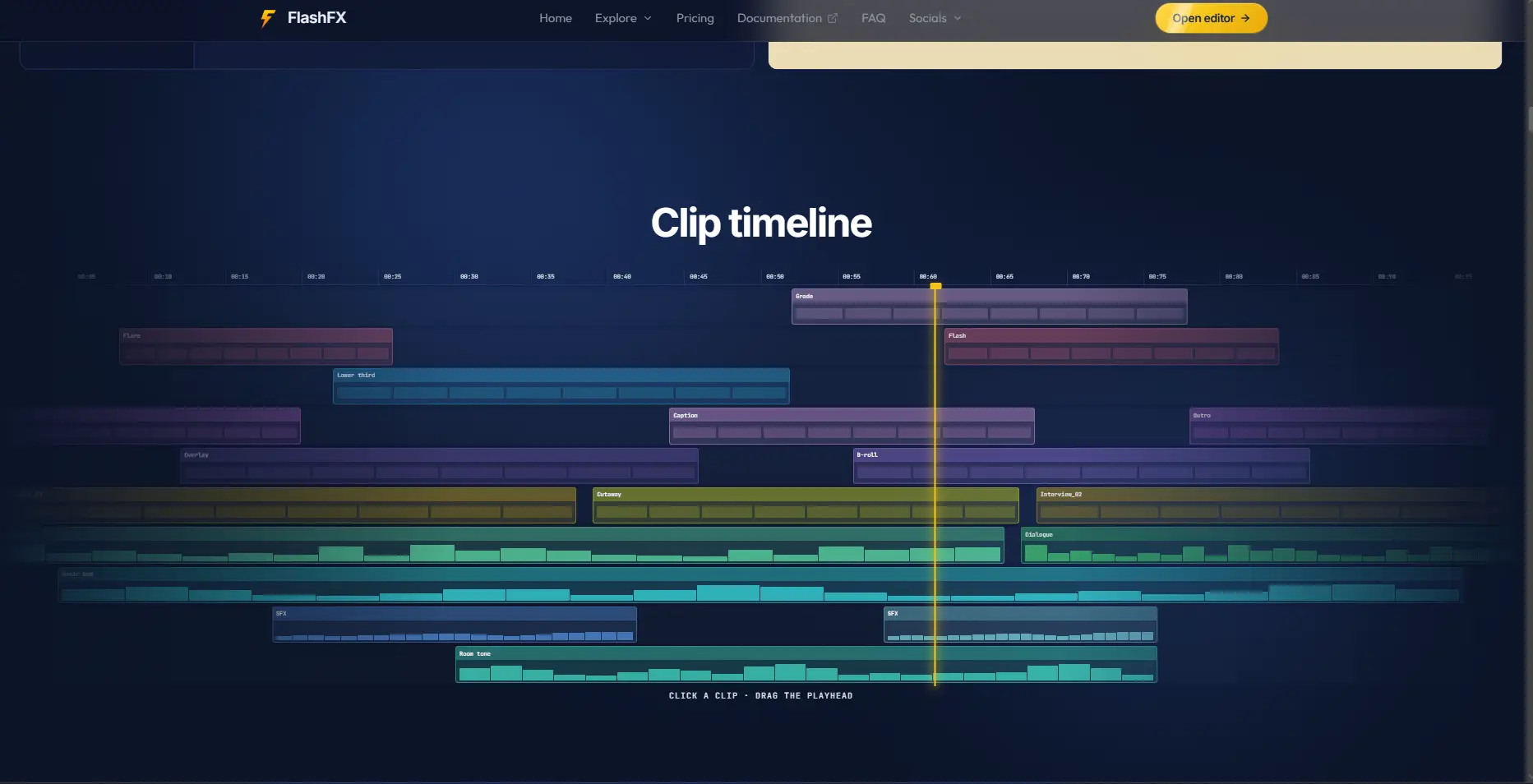 The FlashFX landing page, view 2 of 4
